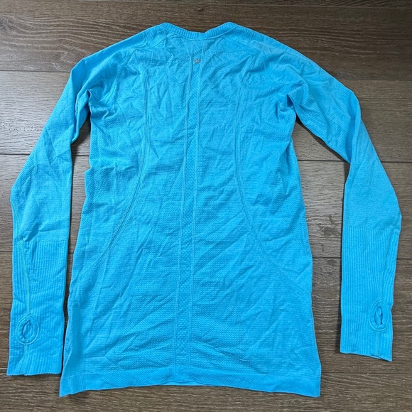 Lululemon Women's Swiftly Tech 2.0 Long Sleeve Athletic Top Turquoise Tide Sz 8 - Picture 1 of 11